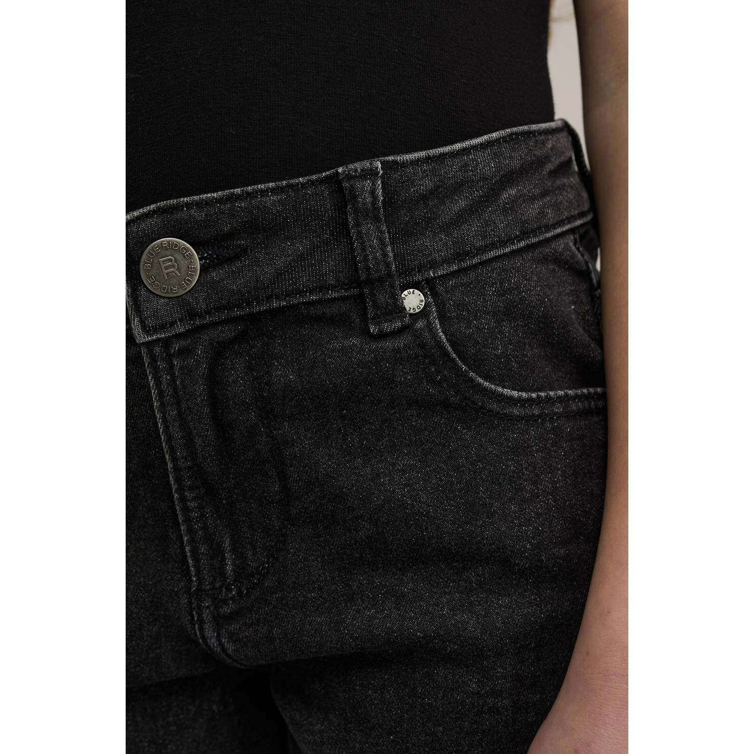 WE Fashion slim denim short black denim
