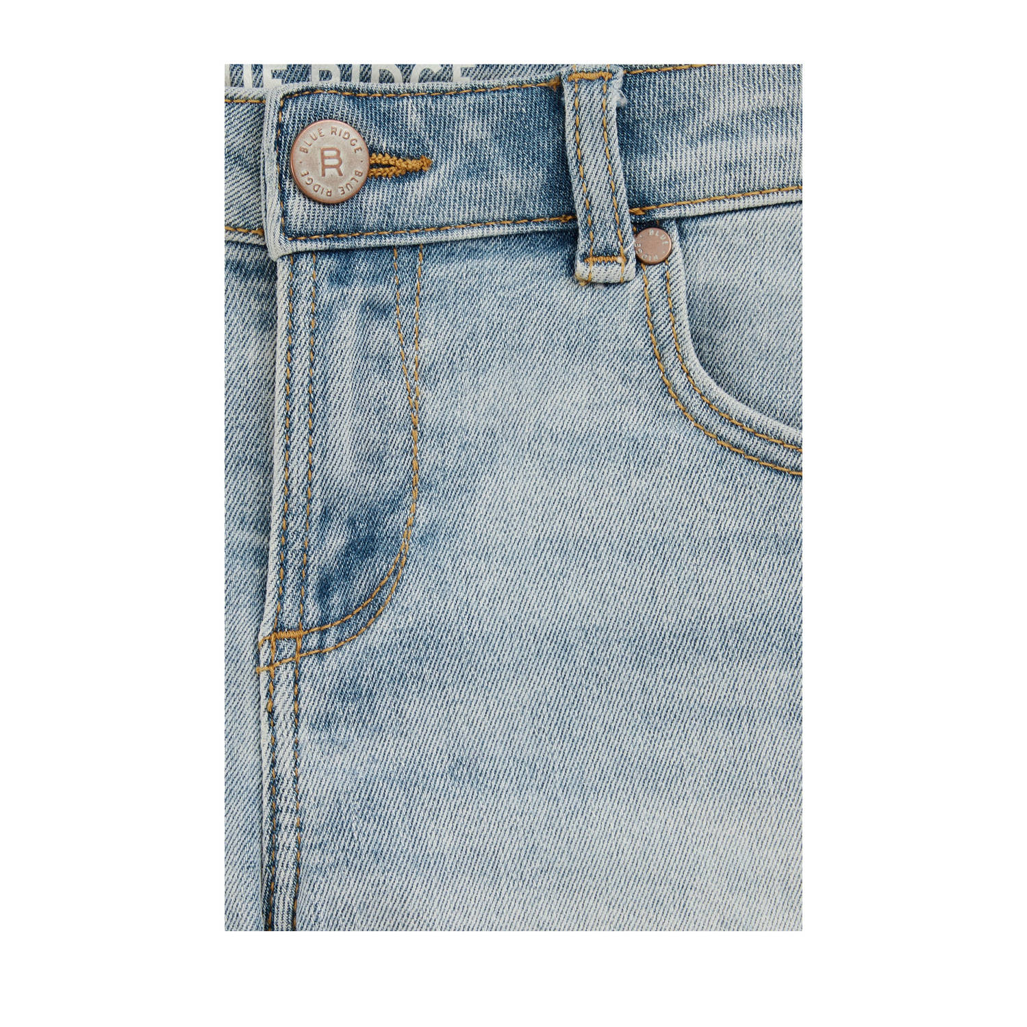 WE Fashion Blue Ridge slim denim short light blue denim
