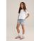 WE Fashion Blue Ridge slim denim short light blue denim
