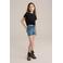 WE Fashion Blue Ridge slim denim short medium blue denim