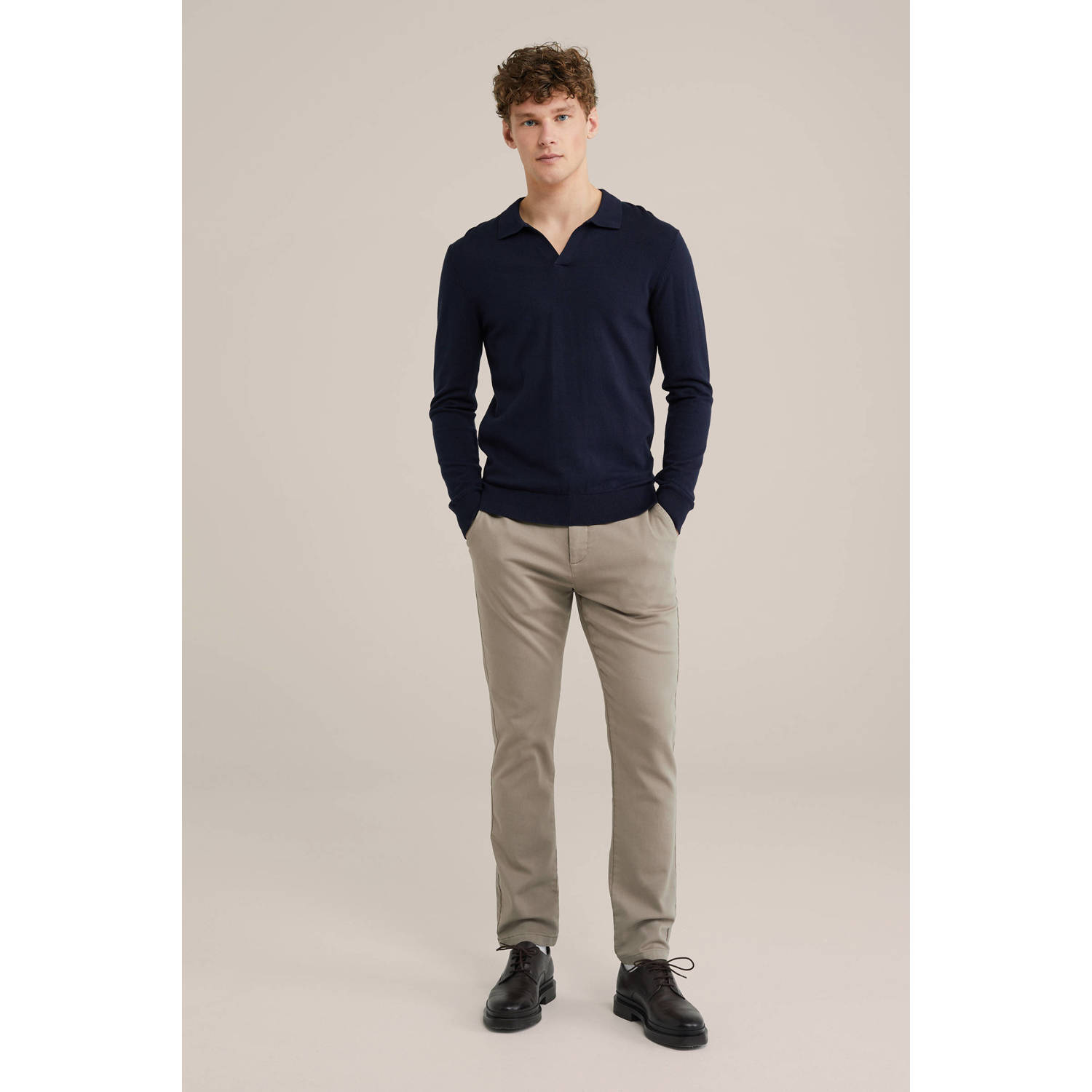WE Fashion WE Fundamentals slim chino taupe