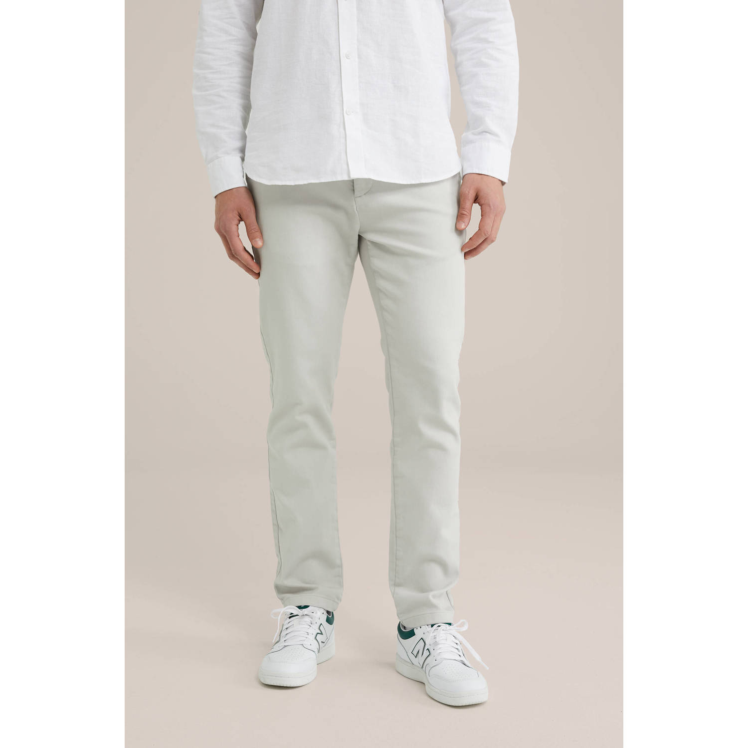 WE Fashion WE Fundamentals slim chino ecru