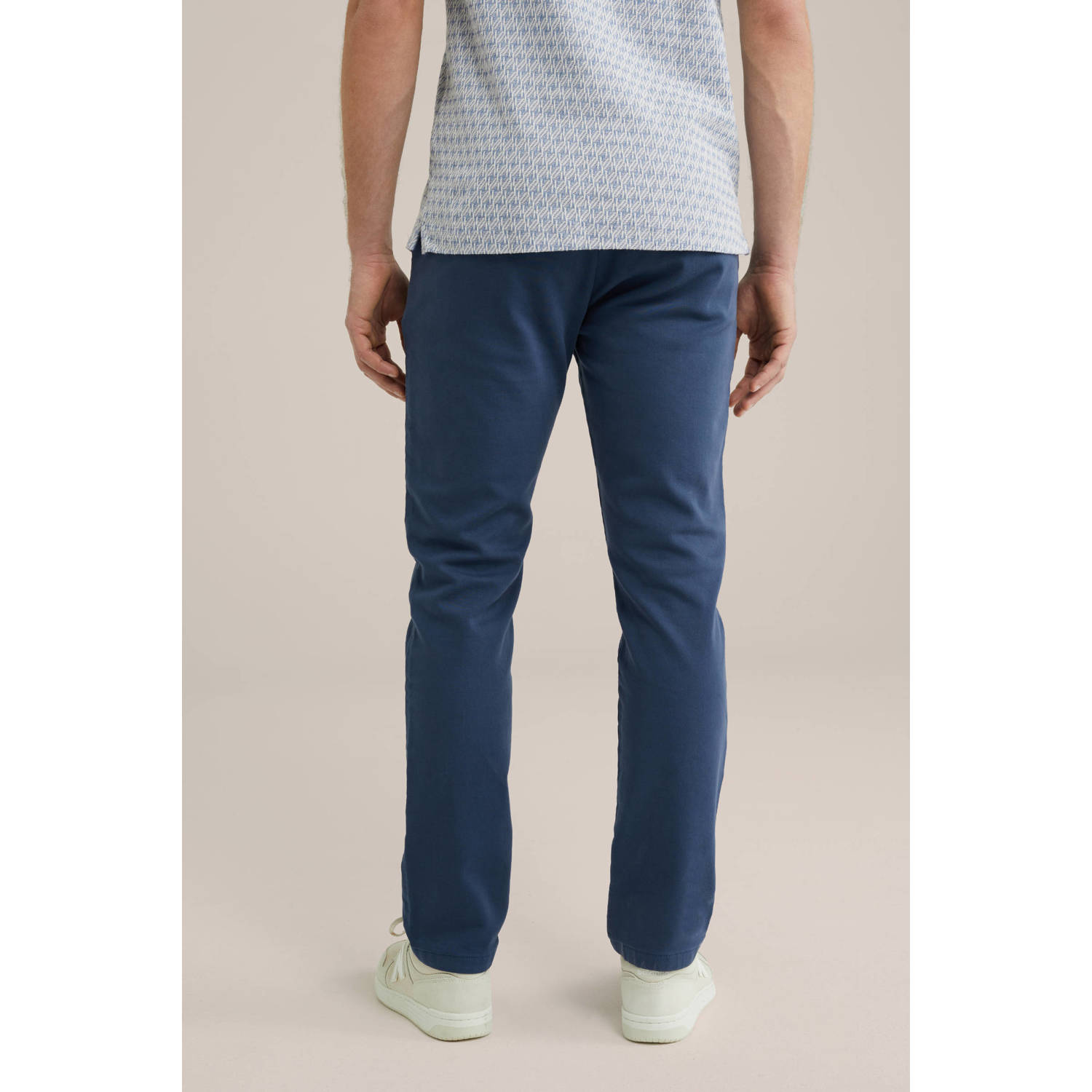 WE Fashion WE Fundamentals slim chino donkerblauw