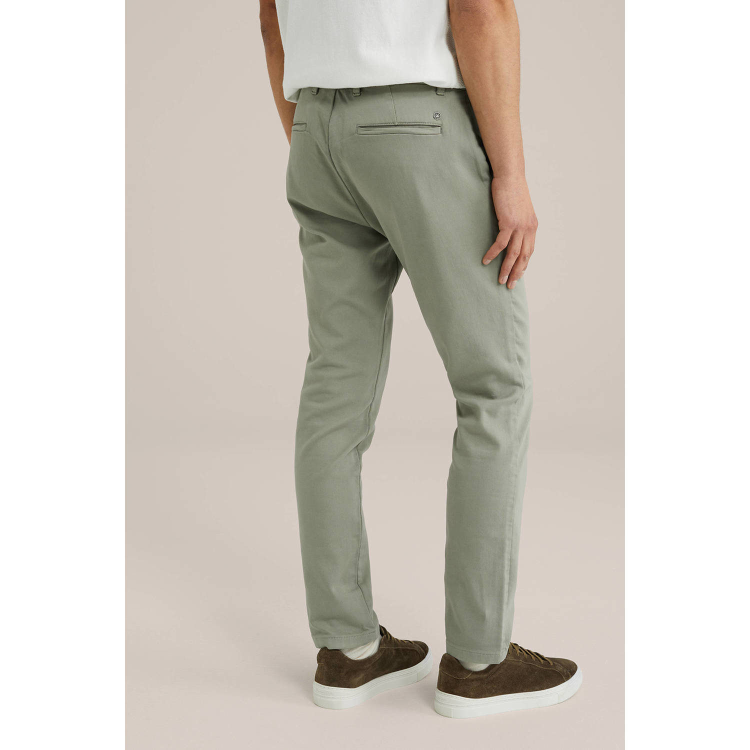 WE Fashion WE Fundamentals slim chino lichtgroen