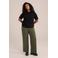 WE Fashion Curve straight regular waist pantalon donkergroen