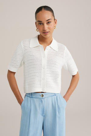 vest wit gebreid
