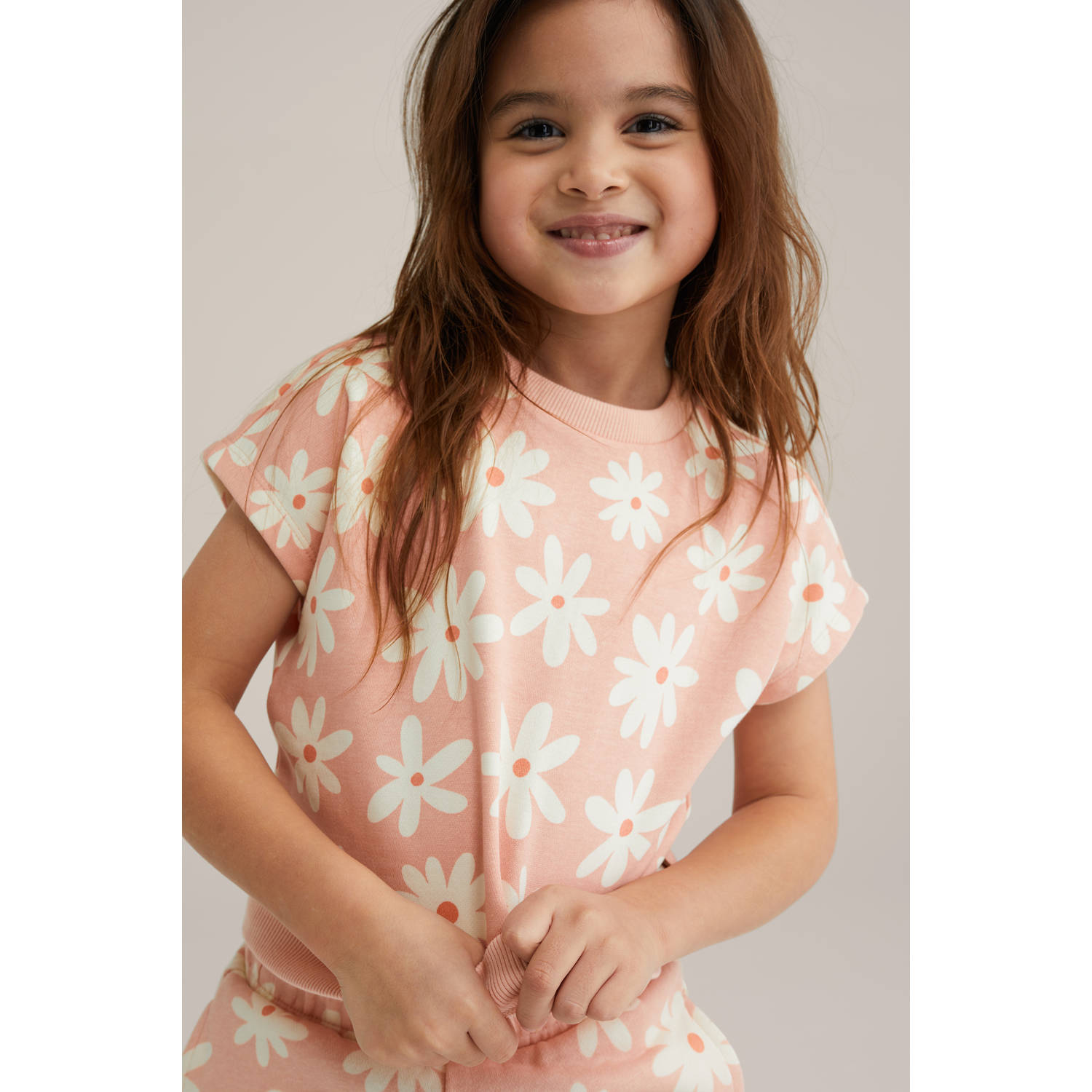 WE Fashion straight sweatshort roze