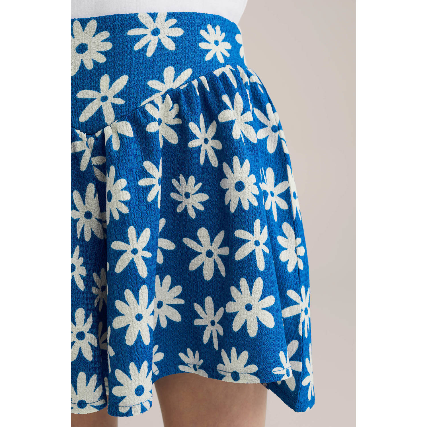 WE Fashion loose casual short blauw