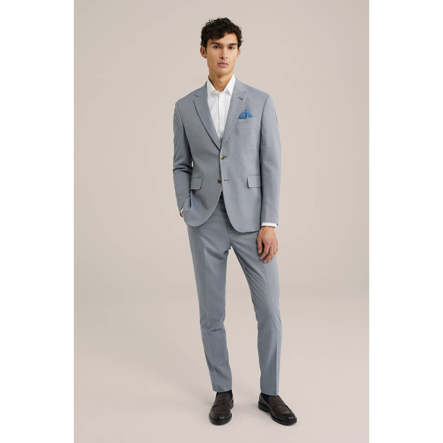 WE Fashion colbert grijsblauw