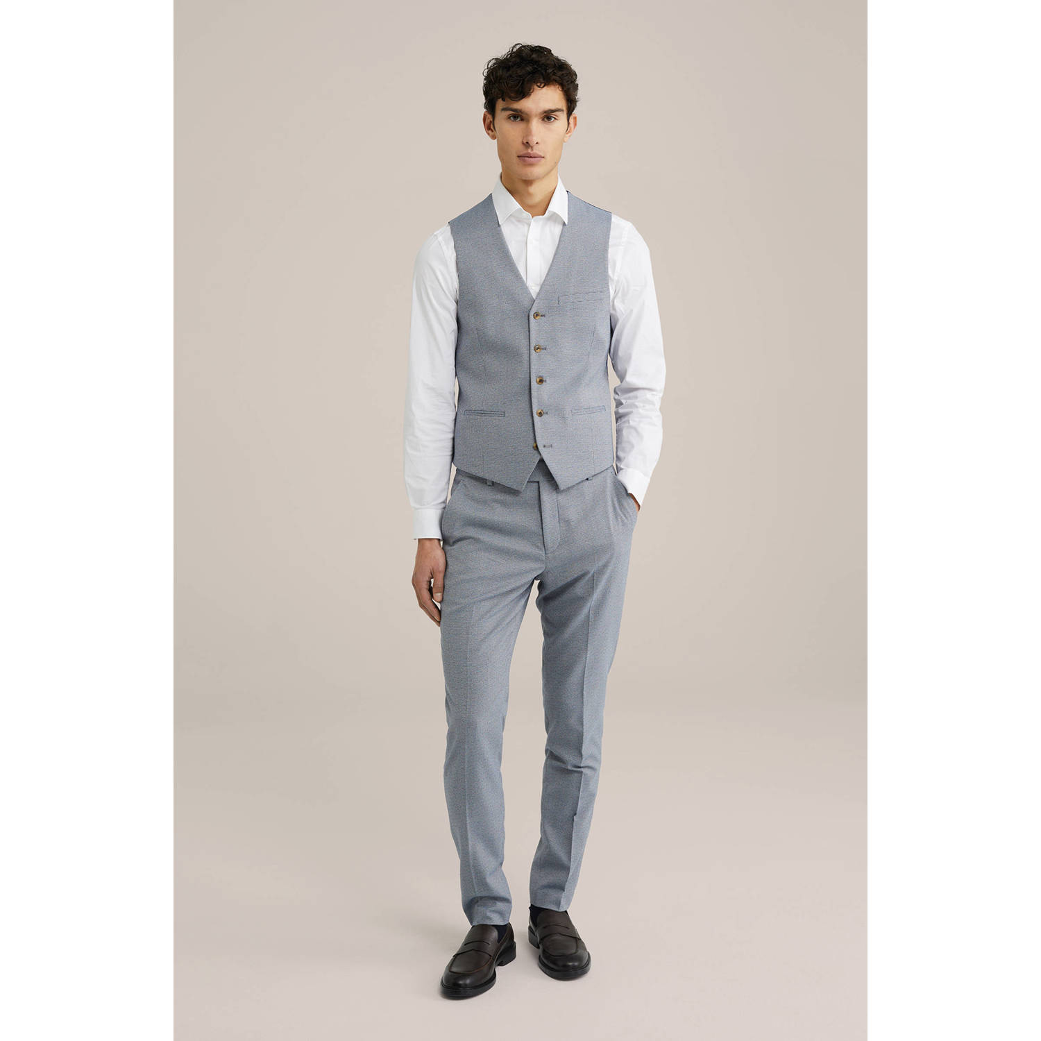 WE Fashion gilet grijsblauw