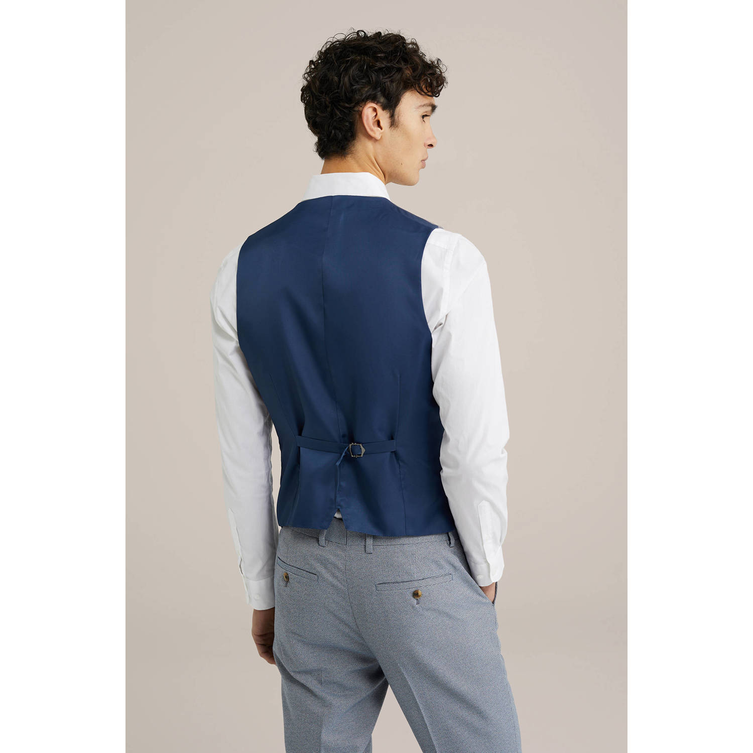 WE Fashion gilet grijsblauw