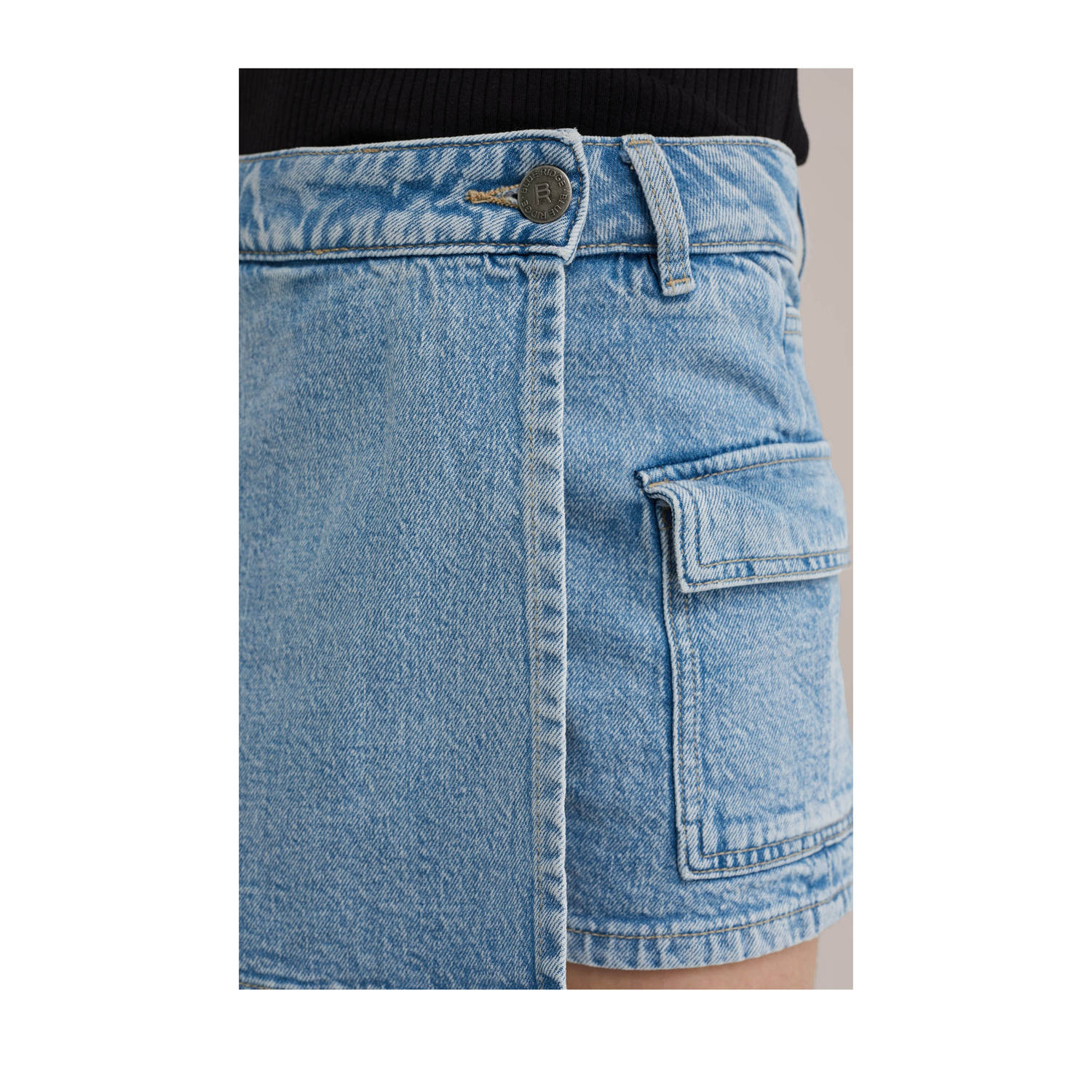 WE Fashion Blue Ridge skort light blue denim