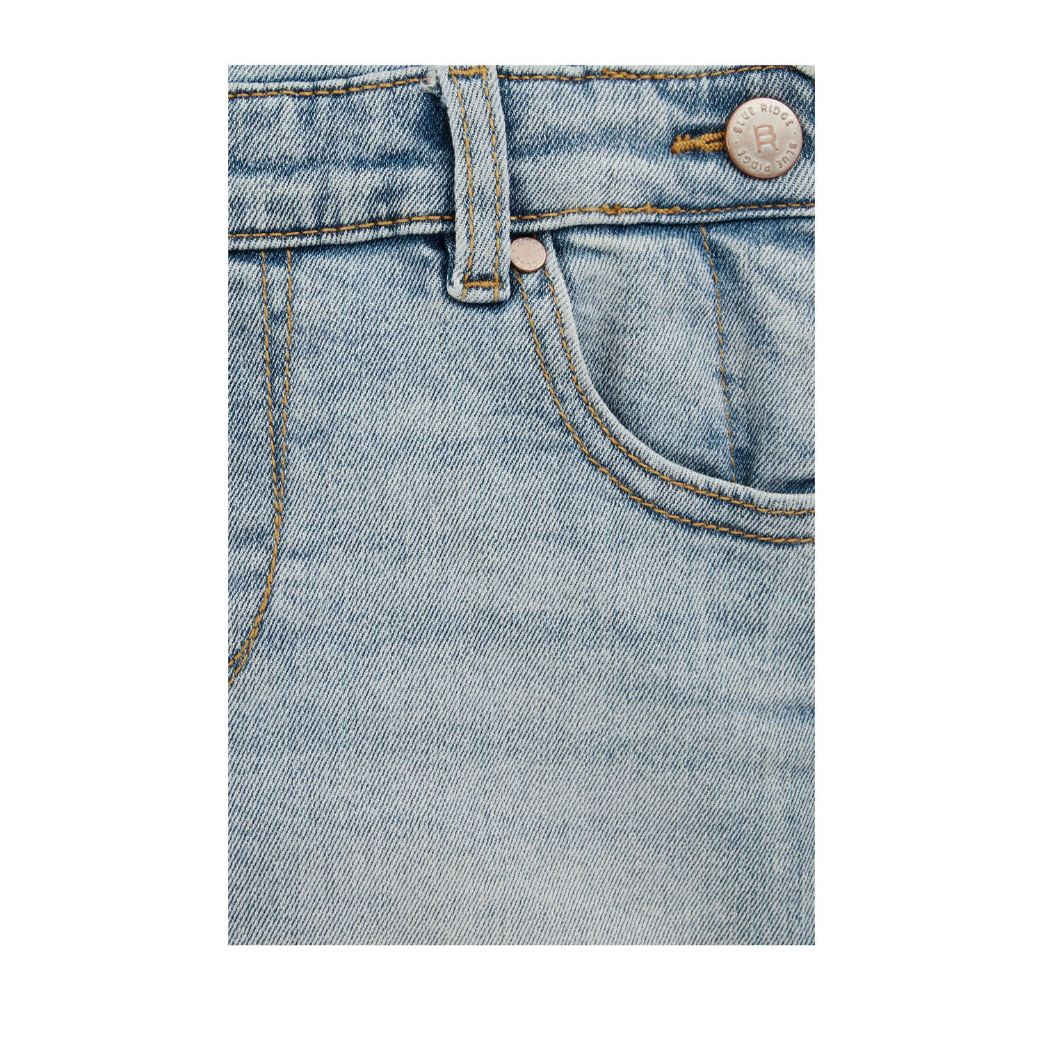 WE Fashion slim tuinbroek lichtblauw