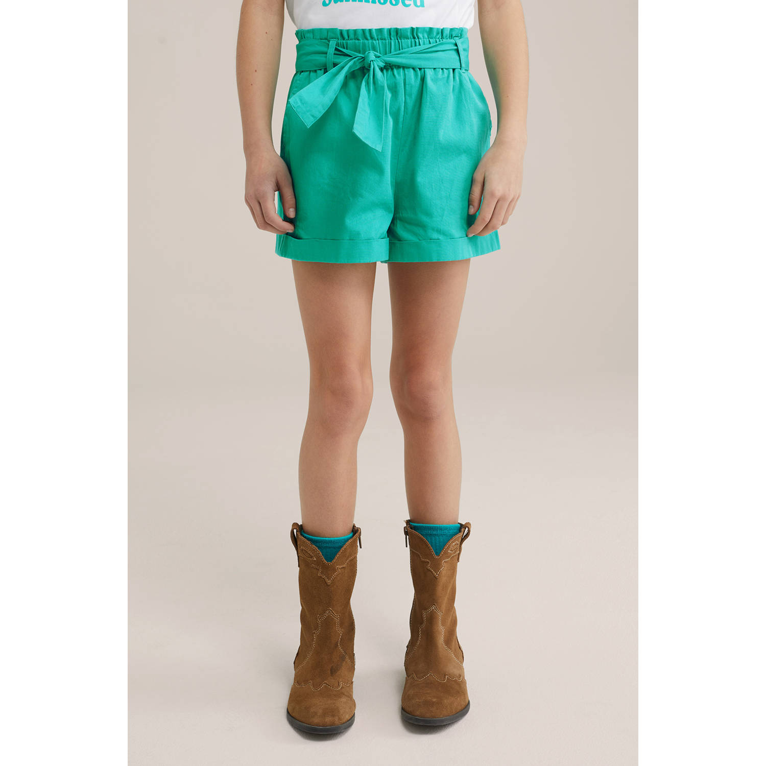 WE Fashion straight paperbag short