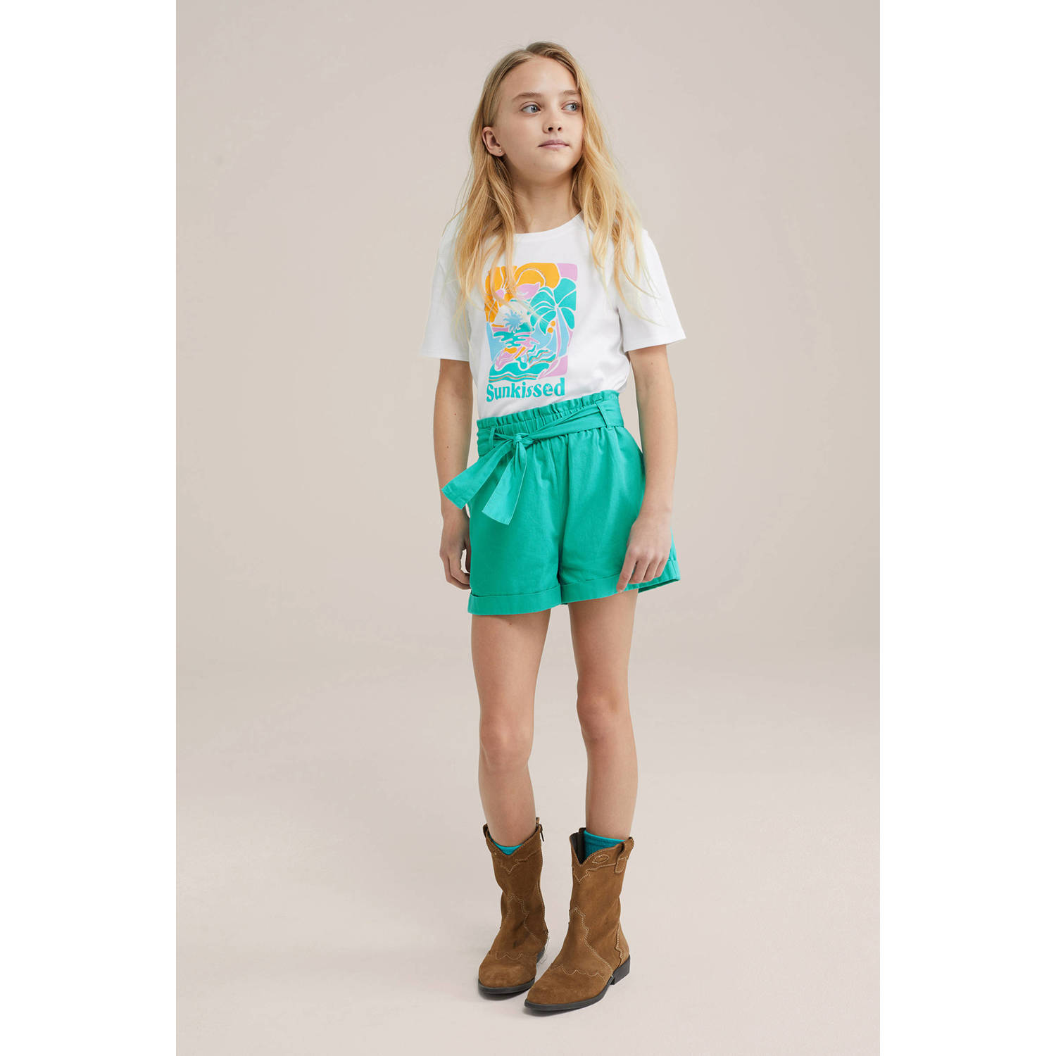 WE Fashion straight paperbag short