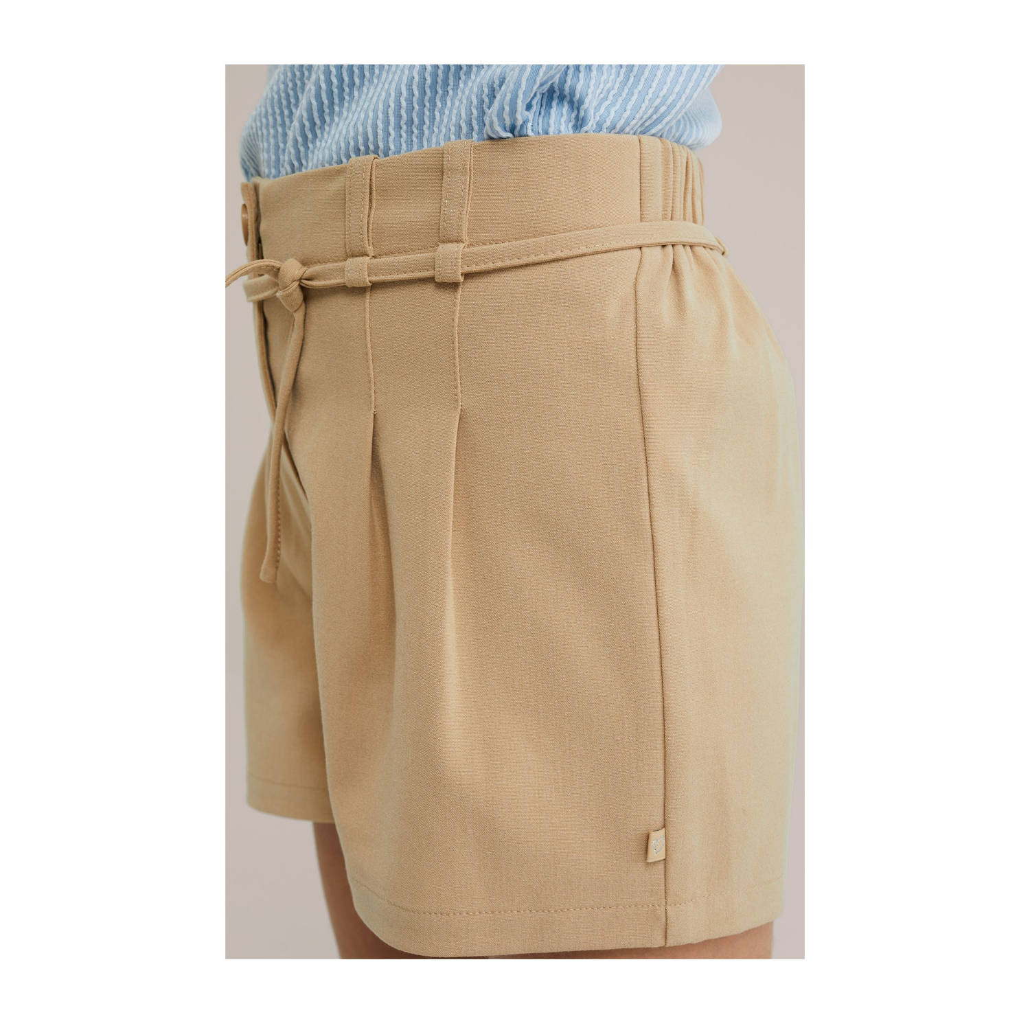 WE Fashion paperbag short beige