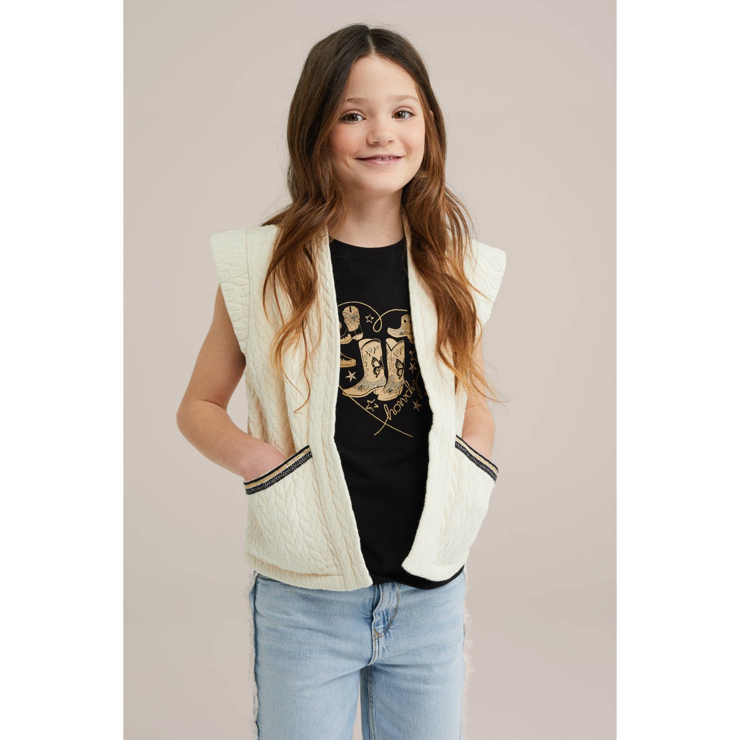 WE Fashion gilet ecru