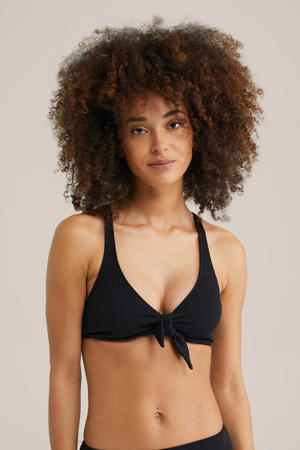 voorgevormde triangel bikinitop zwart