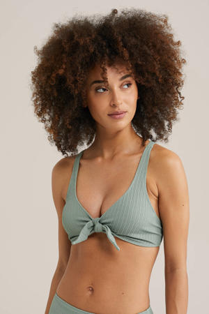 voorgevormde triangel bikinitop lichtgroen