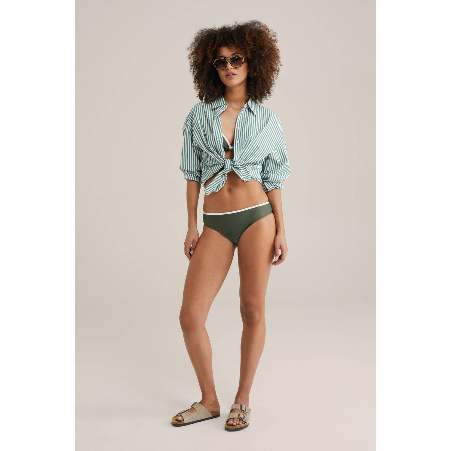 WE Fashion bikinibroekje legergroen
