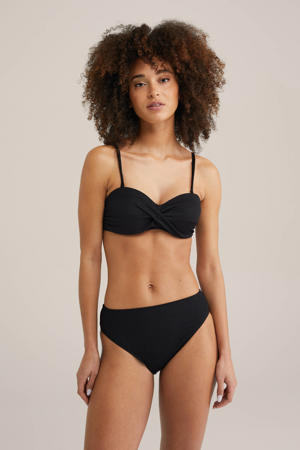 high waist bikinibroekje zwart