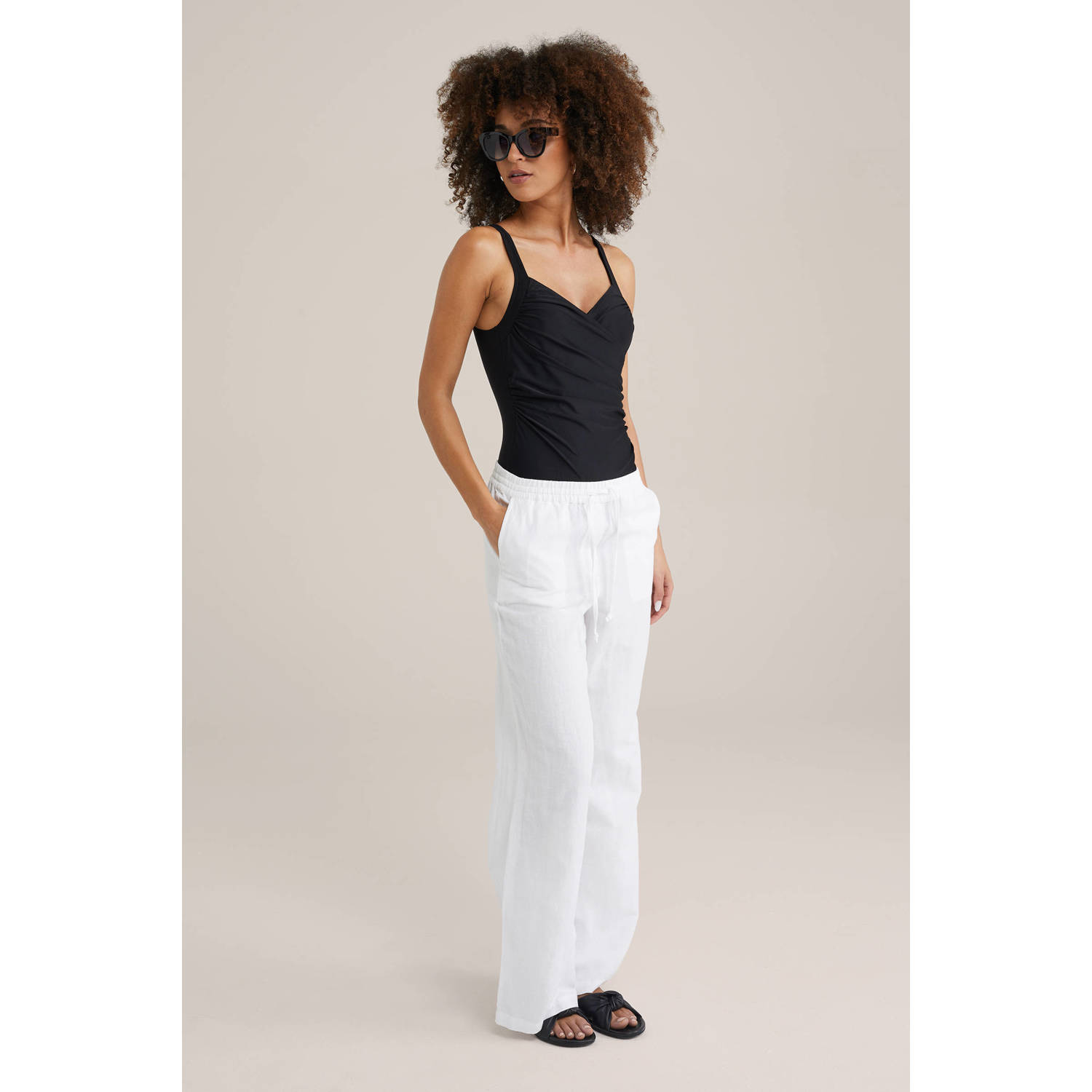 WE Fashion badpak zwart