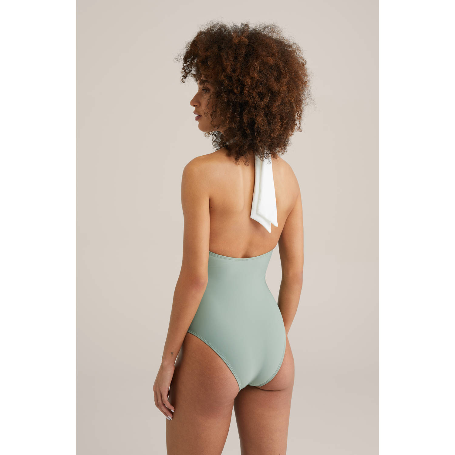 WE Fashion badpak lichtgroen