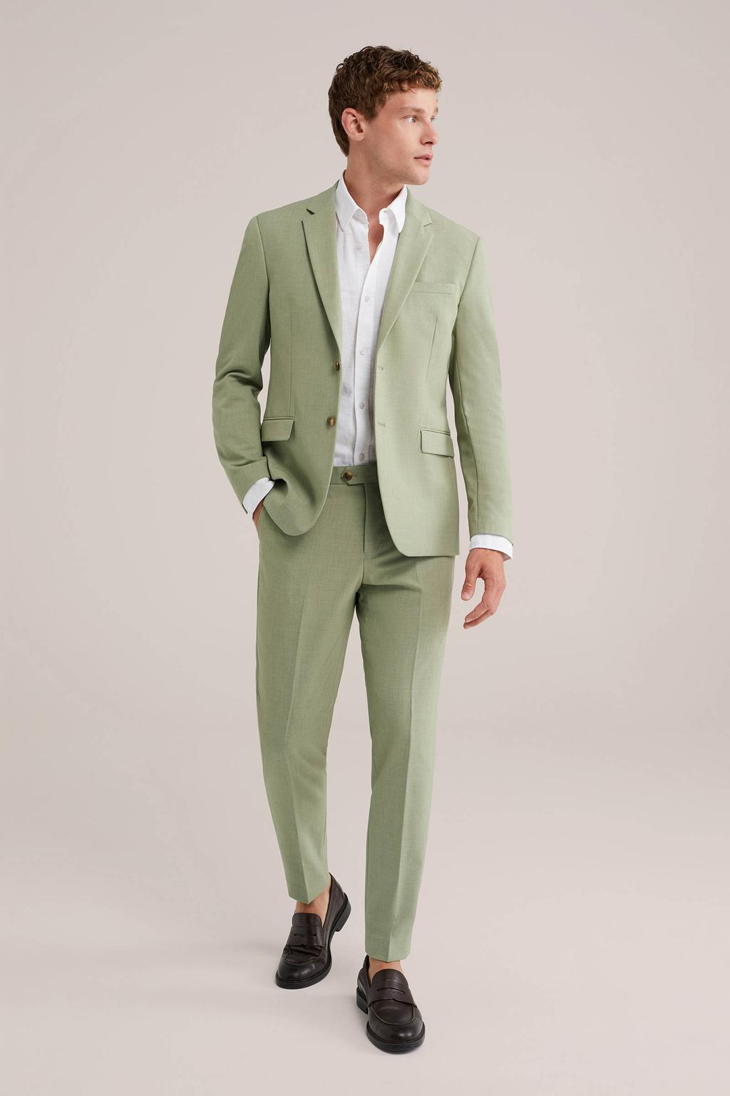 WE Fashion Tall fit colbert groen