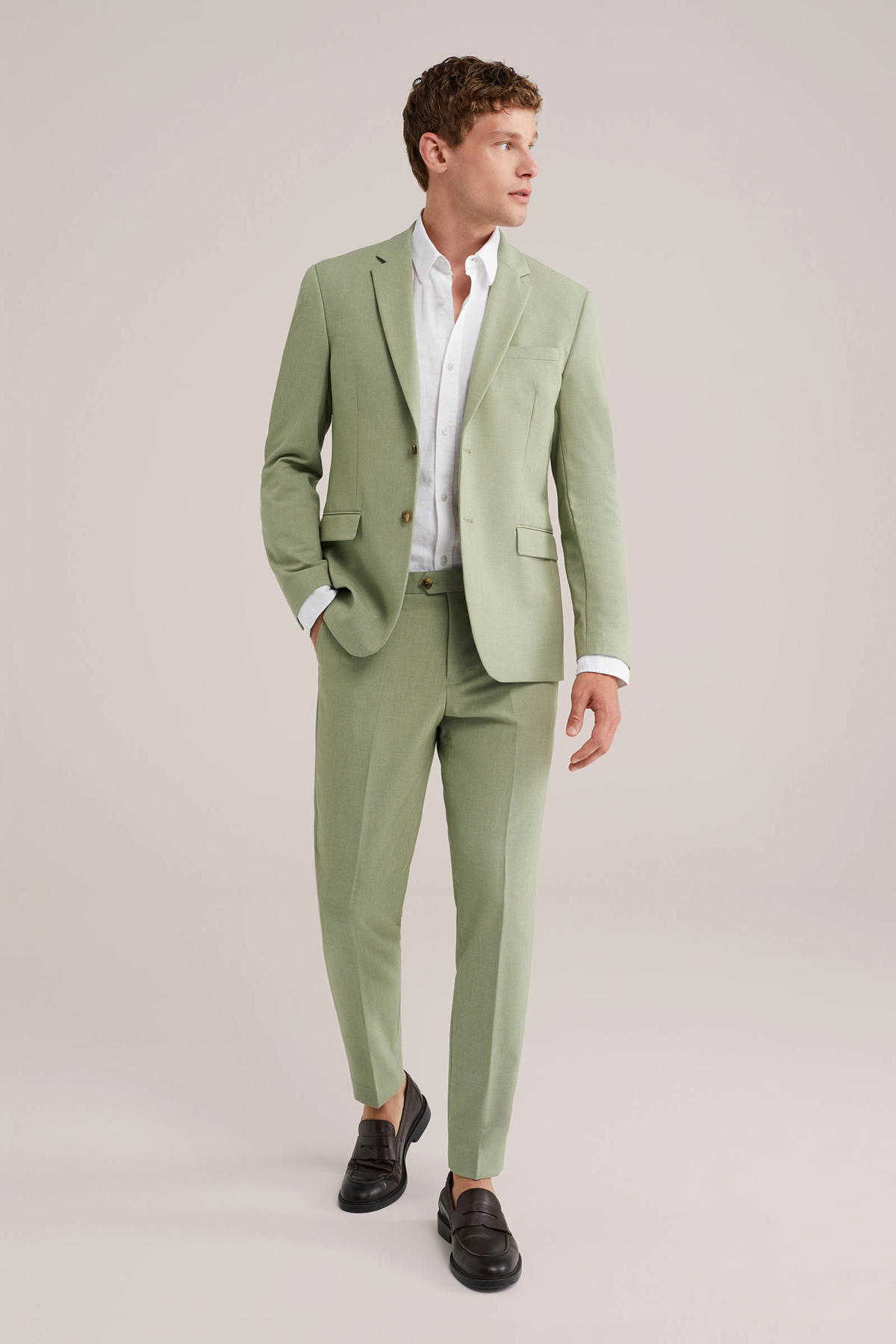WE Fashion Tall fit colbert groen | wehkamp