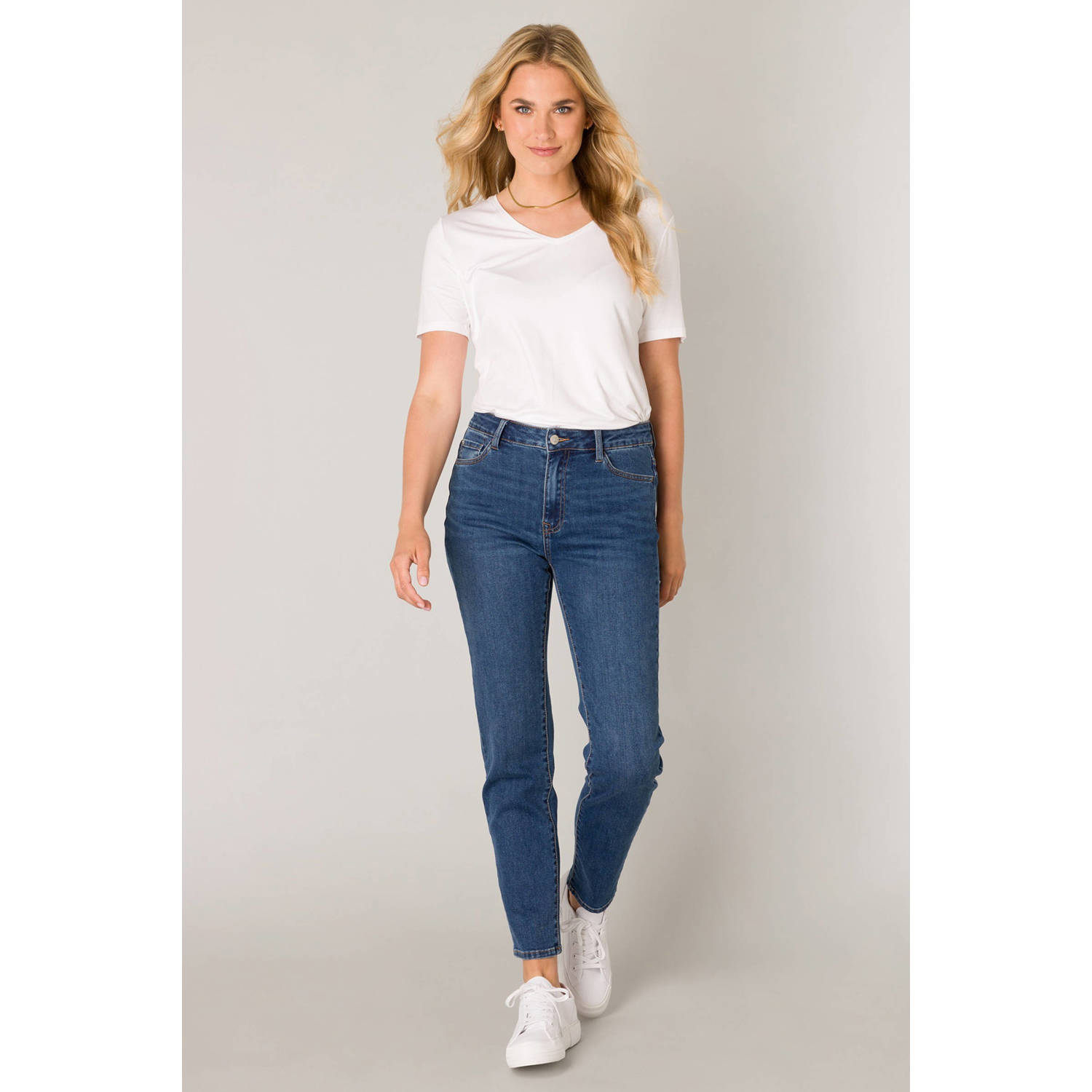 Base Level medium blue denim