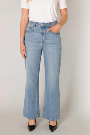 high waist wide leg jeans light blue denim