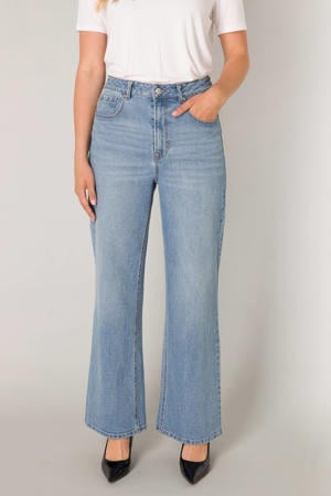 high waist wide leg jeans light blue denim