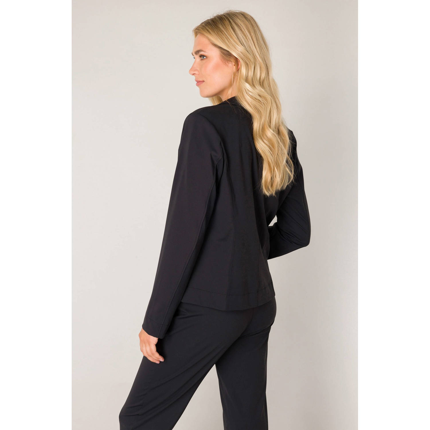 Base Level regular blazer zwart