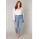Base Level Curvy high waist slim fit jeans lichtblauw