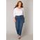 Base Level Curvy high waist slim fit jeans dark blue denim