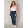 Base Level Curvy high waist slim fit jeans dark blue denim