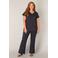 Base Level Curvy T-shirt travelstof zwart