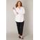 Base Level Curvy blouse travelstof wit