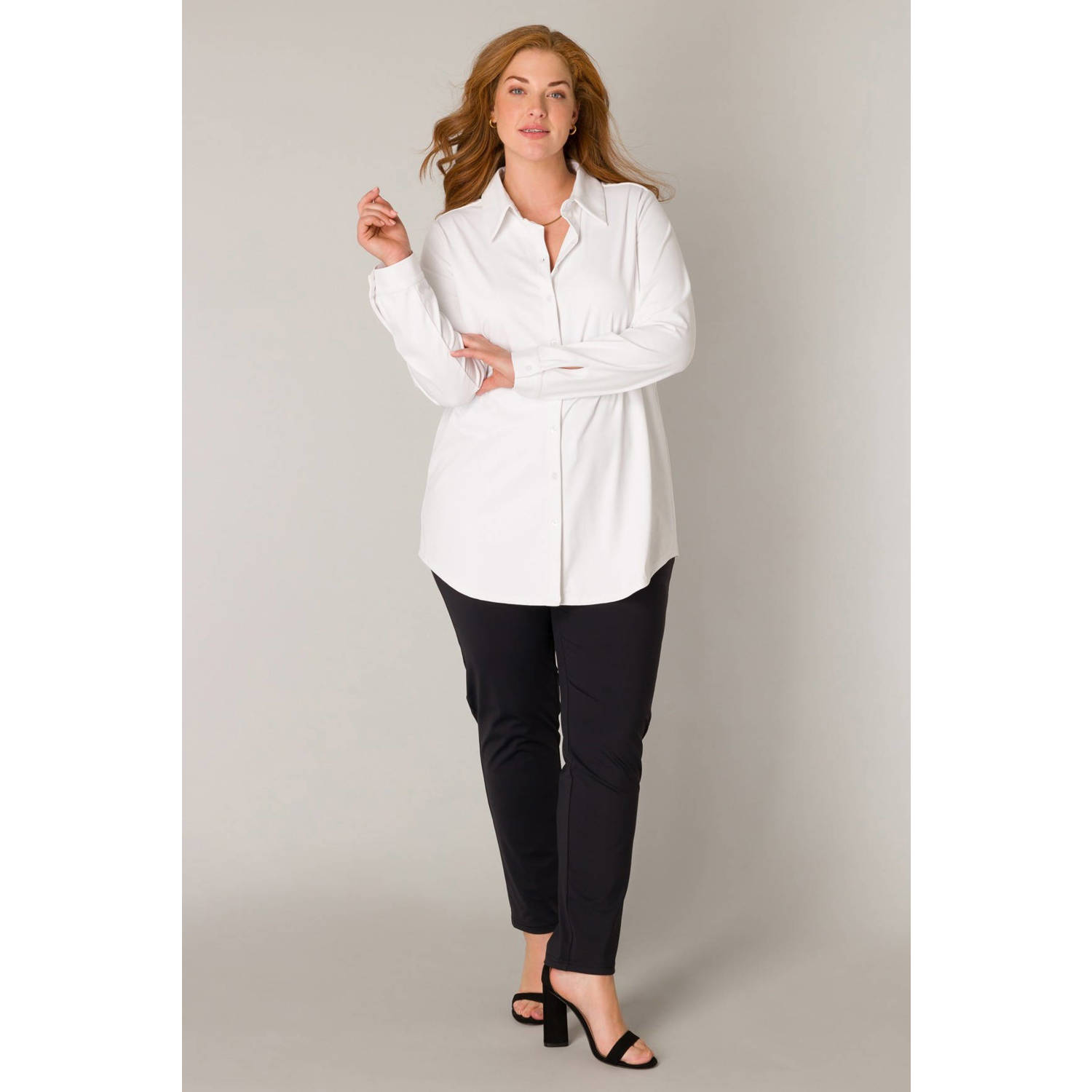 Base Level Curvy blouse wit