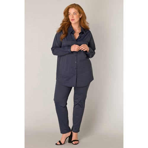 Base Level Curvy blouse donkerblauw afbeelding