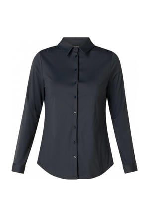 blouse travelstof donkerblauw