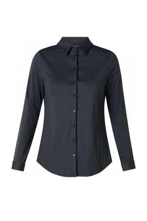 blouse travelstof donkerblauw