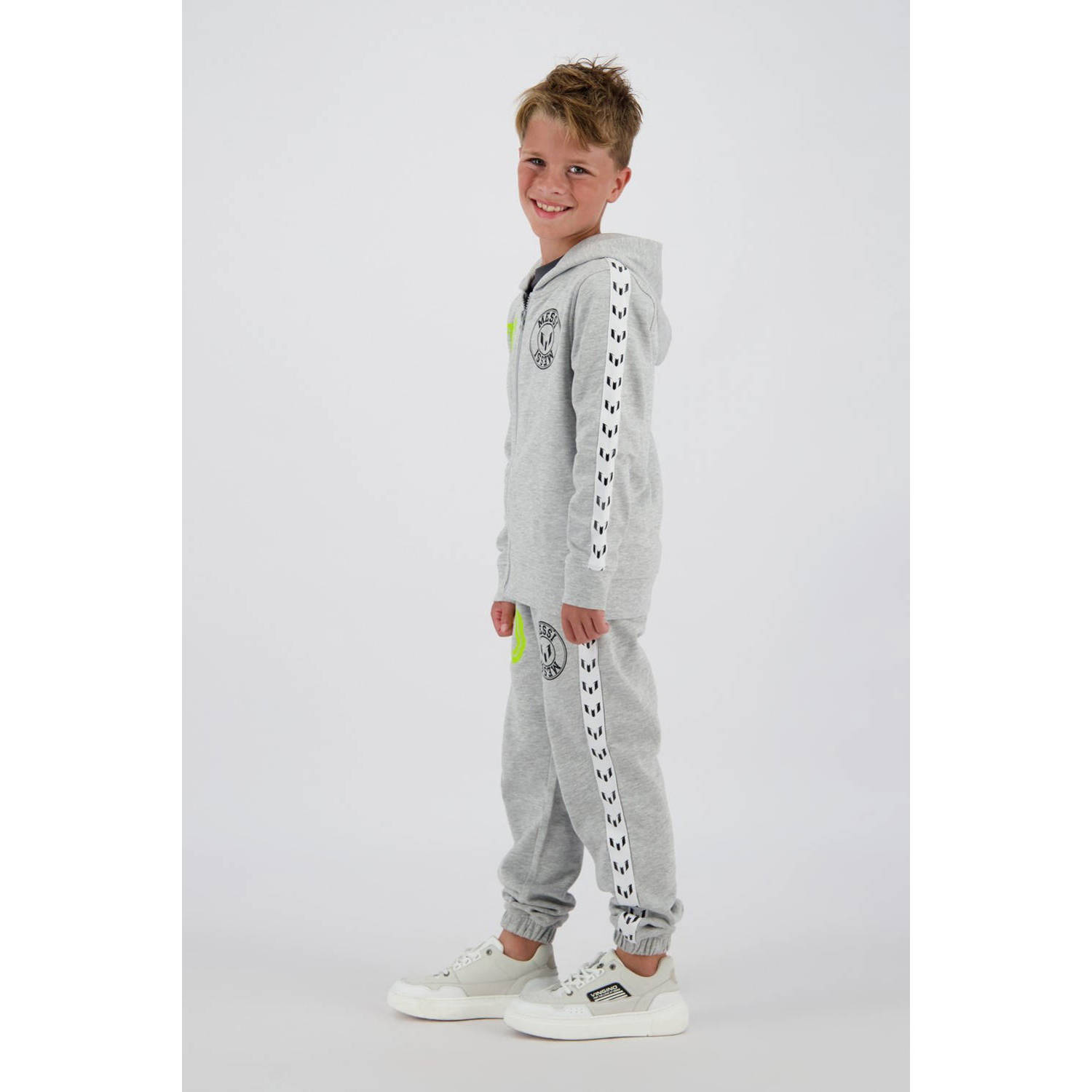 Messi sweatvest grijs melange