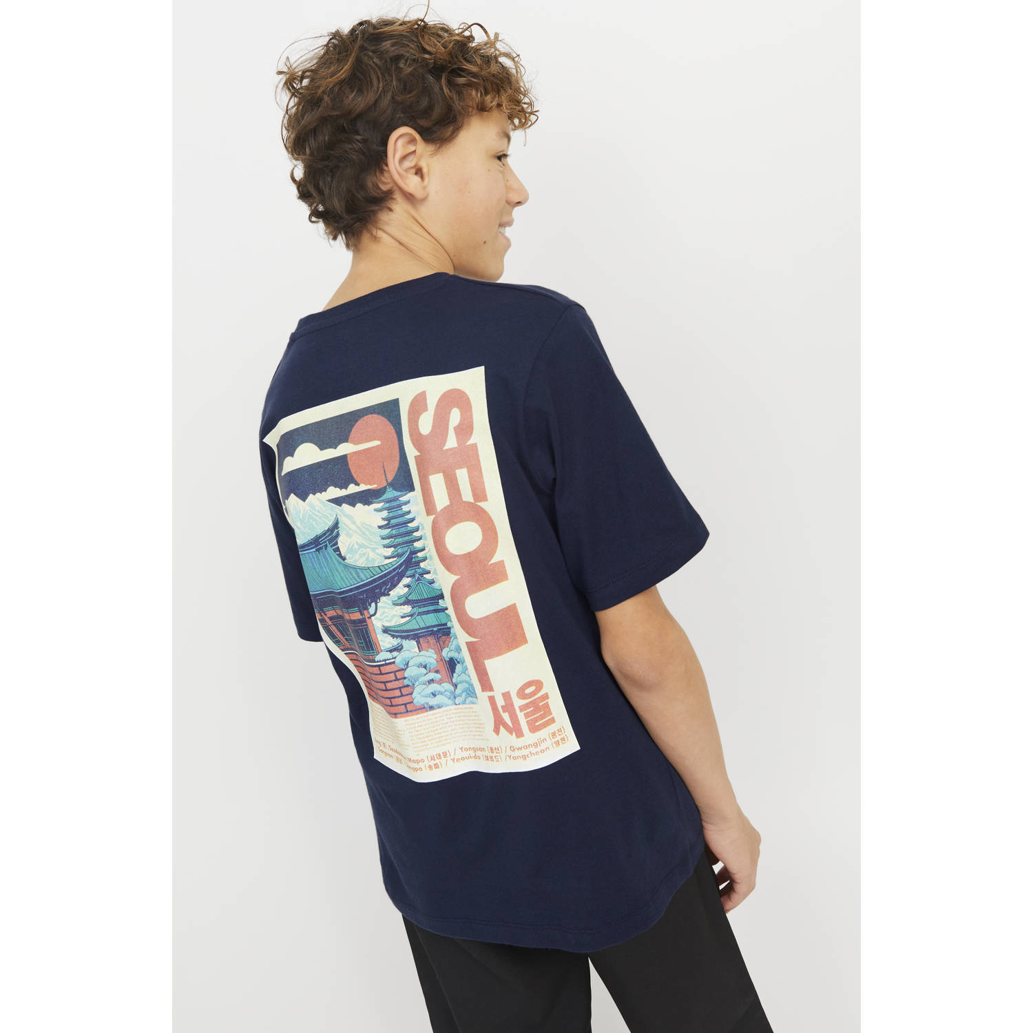 JACK & JONES JUNIOR T-shirt donkerblauw