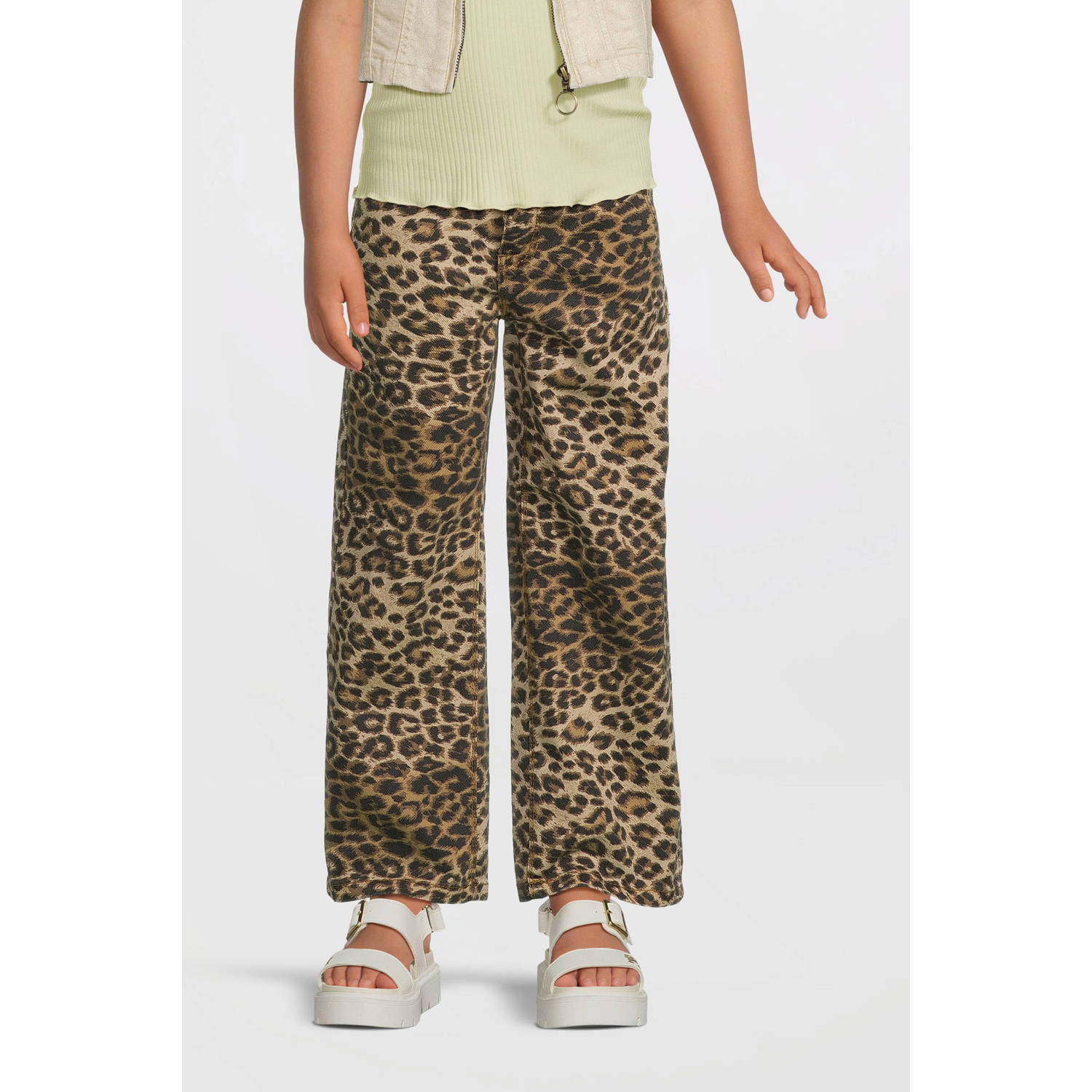 NAME IT KIDS wide leg casual broek bruin