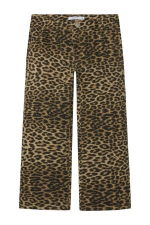 wide leg casual broek bruin