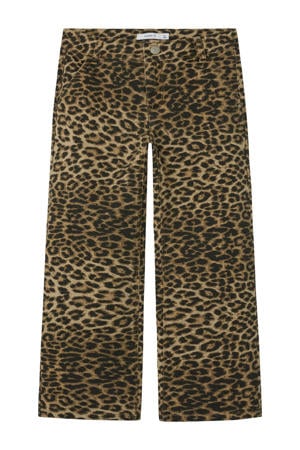 wide leg casual broek bruin