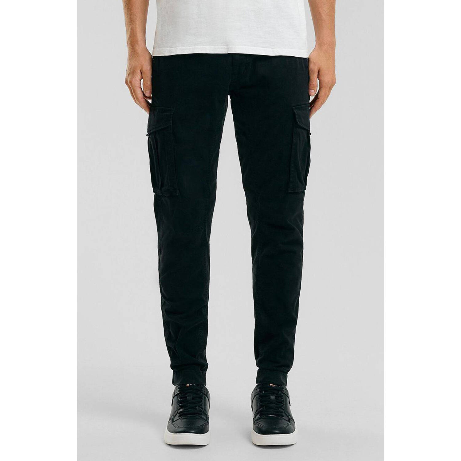 Q S by s.Oliver regular cargo broek antraciet