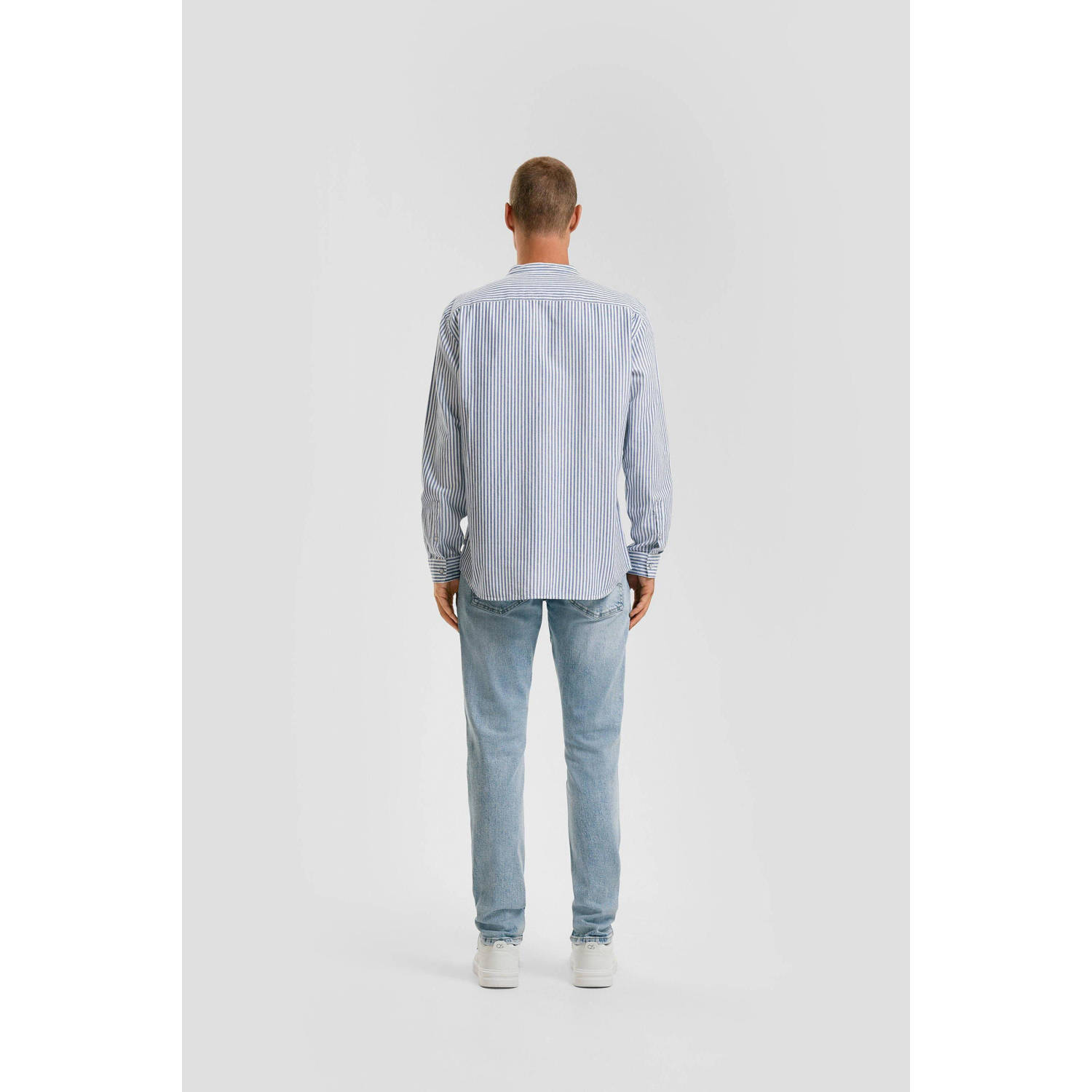 Q S by s.Oliver casual overhemd donkerblauw