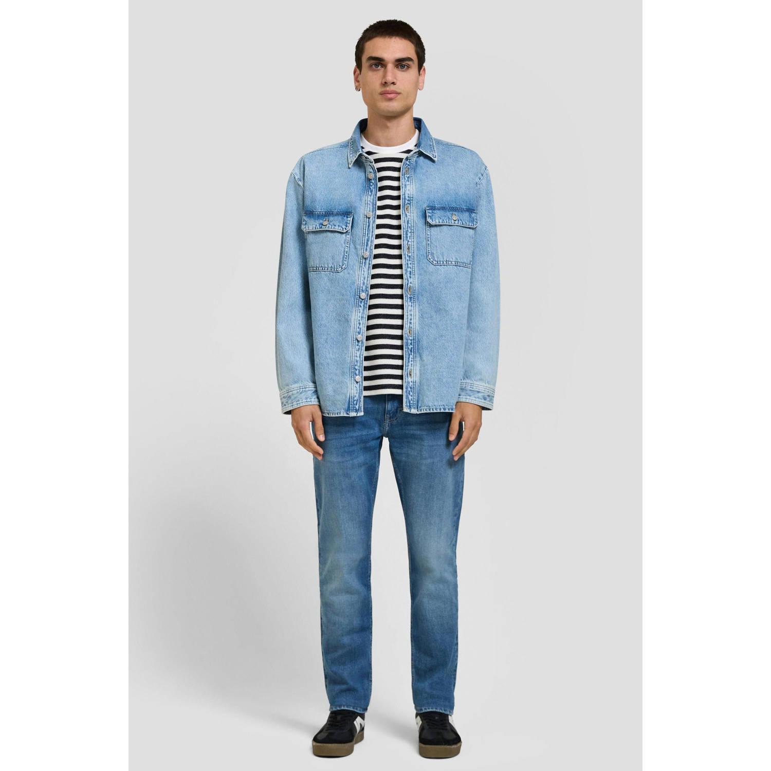 Q S by s.Oliver overshirt lichtblauw